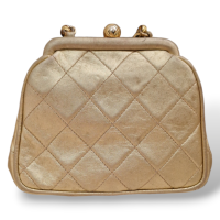 Bolsa Chanel Dourada CC Vintage Dourado