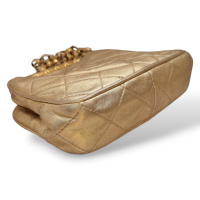 Bolsa Chanel Dourada CC Vintage Dourado
