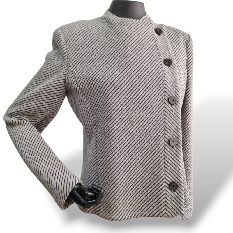 Blazer Empório Armani Cinza com Forro Azul Marinho