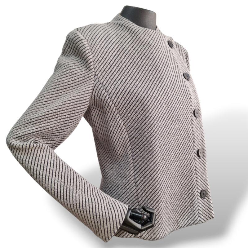 Blazer Empório Armani Cinza com Forro Azul Marinho