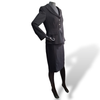Conjunto Giorgio Armani Preto Listrado - 42