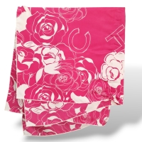 Lenço Chanel Seda Rosa