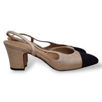  Slingback Chanel Dourado e Preto - 35