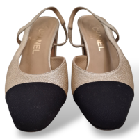  Slingback Chanel Dourado e Preto - 35