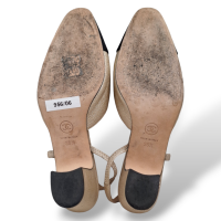  Slingback Chanel Dourado e Preto - 35