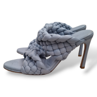 Sandália Bottega Veneta The Curve Intrecciato Azul - 34
