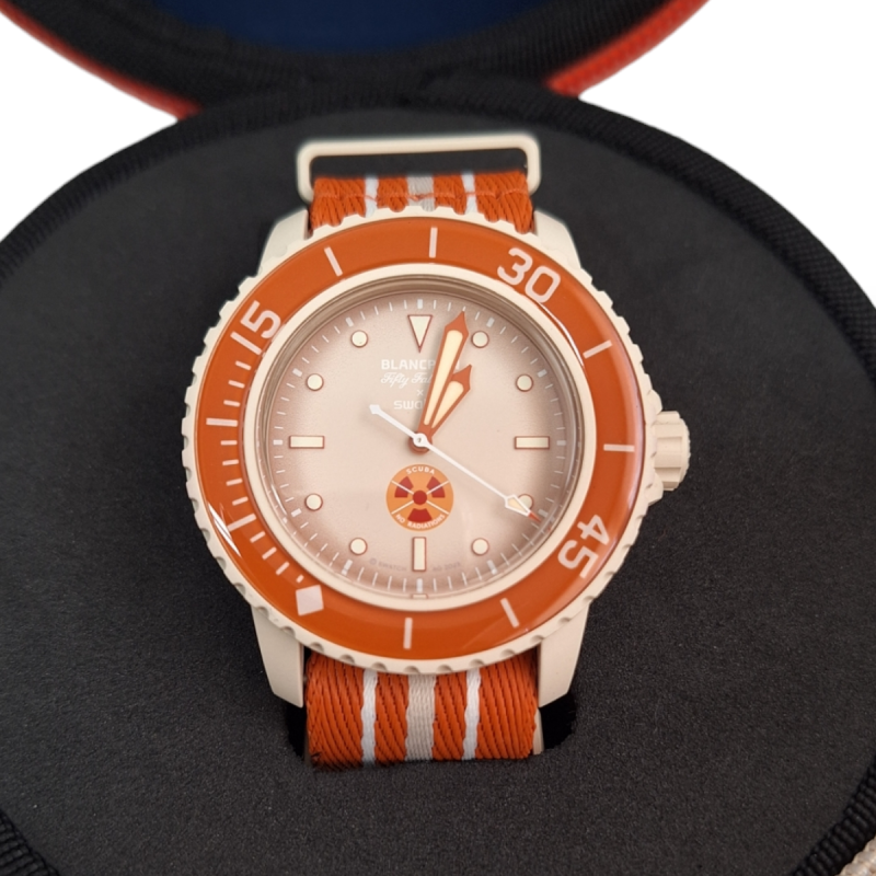 Relógio Blancpain X Swatch Fifty Fathoms Diver Arctic Ocean Relógio Blancpain X Swatch Fifty Fathoms Diver Arctic Ocean