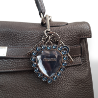 Chaveiro Miu Miu em Cristal Azul 