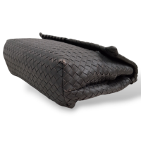 Bolsa Tiracolo Bottega Veneta Olimpia Intrecciato Cinza