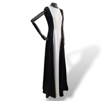 Vestido Carolina Herrera Branco e Preto Longo-38