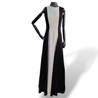 Vestido Carolina Herrera Branco e Preto Longo-38