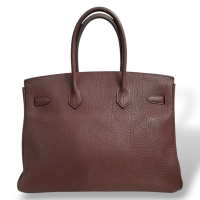 Bolsa Hermès Birkin 35 Marrom com Ferragens Gold - 2009
