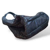 Bolsa Bottega Veneta Woven Campana Preta