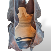 Bolsa Bottega Veneta Woven Campana Preta