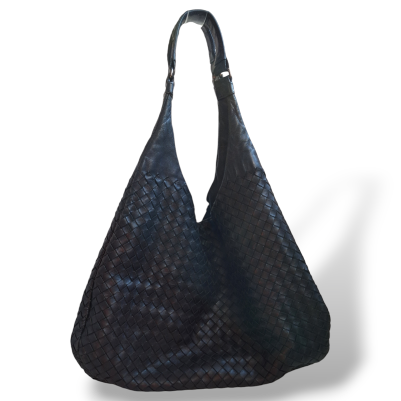 Bolsa Bottega Veneta Woven Campana Preta