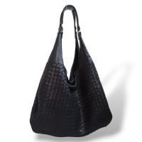 Bolsa Bottega Veneta Woven Campana Preta