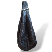 Bolsa Bottega Veneta Woven Campana Preta
