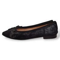 Sapatilha Chanel em Suede Preto-35