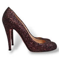 Scarpin Christian Louboutin Gliter Marrom-35
