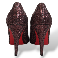 Scarpin Christian Louboutin Gliter Marrom-35