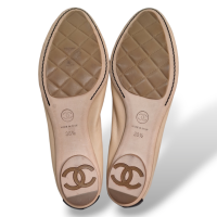 Sapatilha Chanel Preta e Bege-36