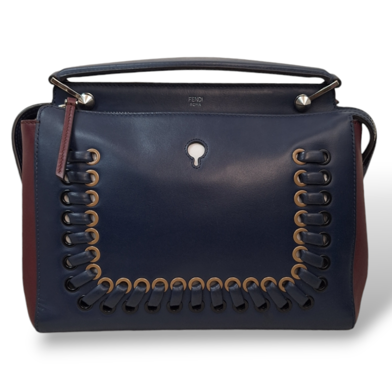 Bolsa Fendi Dotcom Azul e Vinho Bolsa Fendi Dotcom Azul e Vinho