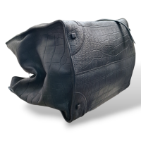 Bolsa Celine Luggage Couro Croco Preta