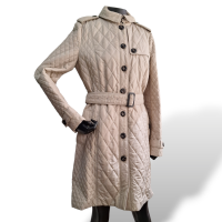 Trench Coat Burberry Matelassê Bege-42