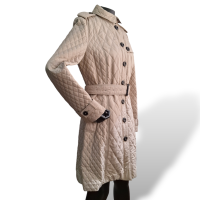 Trench Coat Burberry Matelassê Bege-42