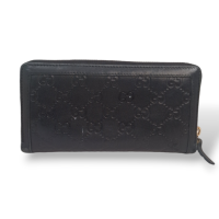 Carteira Gucci Sukey Zip Around GG Preta