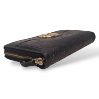 Carteira Gucci Sukey Zip Around GG Preta