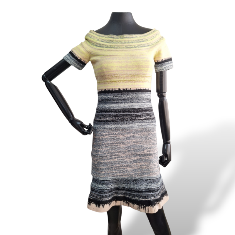Vestido Hervé Léger Amarelo com Preto-P Vestido Hervé Léger Amarelo com Preto-P