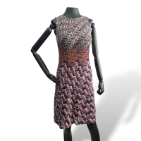Vestido Missoni Roxo com Preto - P 
