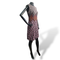 Vestido Missoni Roxo com Preto - P 