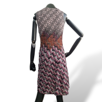 Vestido Missoni Roxo com Preto - P 
