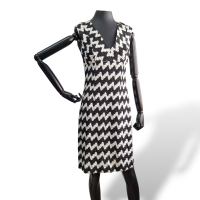 Vestido Missoni Preto com Branco - P
