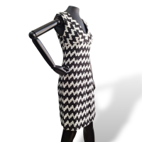 Vestido Missoni Preto com Branco - P