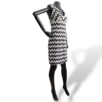 Vestido Missoni Preto com Branco - P