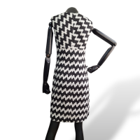 Vestido Missoni Preto com Branco - P