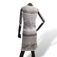 Vestido Missoni Preto com Cinza Brilhante-M