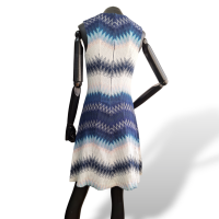 Vestido Missoni Azul Marinho com Branco-40