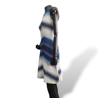 Vestido Missoni Azul Marinho com Branco-40