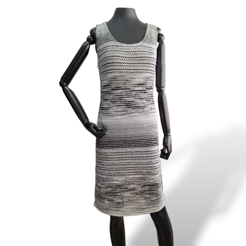 Vestido Missoni Preto com Cinza Brilhante-M Vestido Missoni Preto com Cinza Brilhante-M
