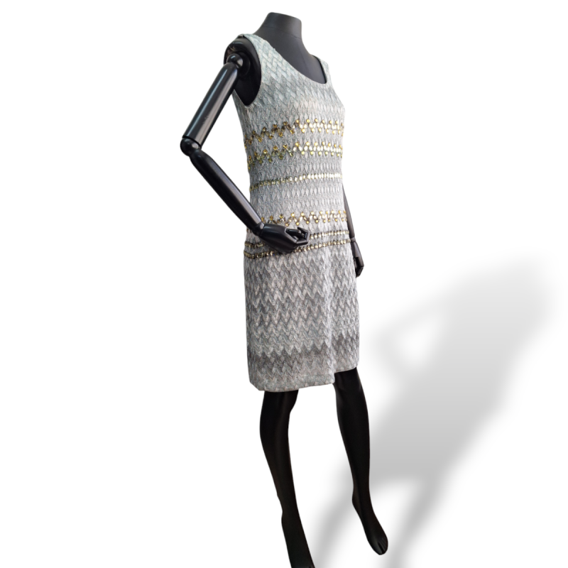 Vestido Missoni Cinza com Azul Claro - p