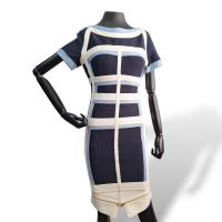 Vestido Herve Leger Azul Claro e Azul Escuro-M