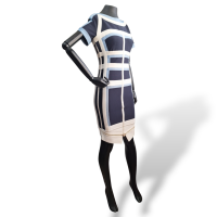Vestido Herve Leger Azul Claro e Azul Escuro-M