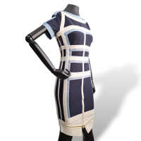 Vestido Herve Leger Azul Claro e Azul Escuro-M