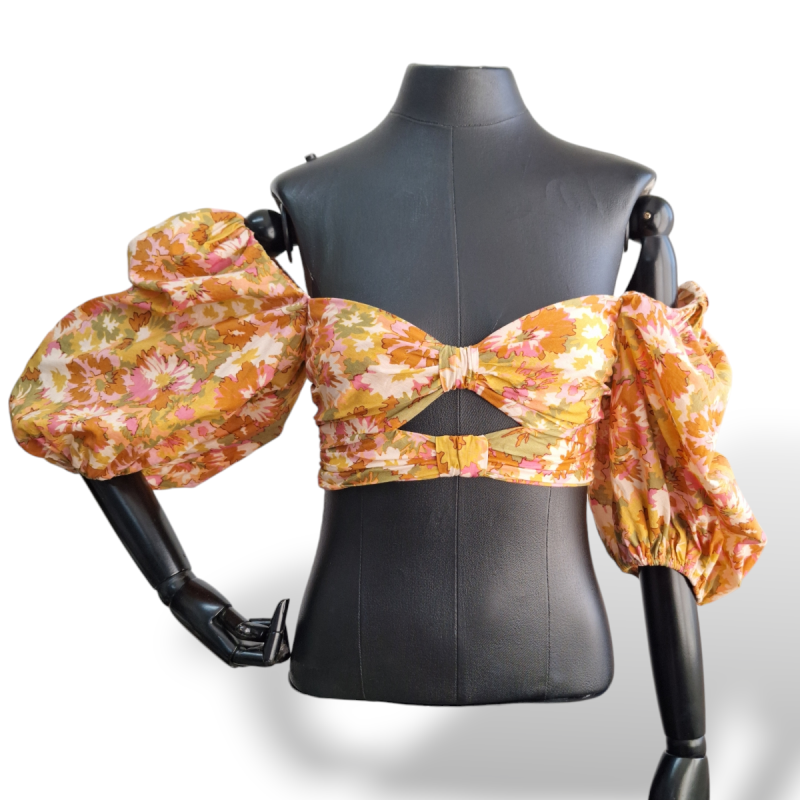 Cropped Zimmermann Estampado com Manga-34 Cropped Zimmermann Estampado com Manga-34