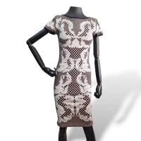 Vestido Hervé Léger Preto com Rosa-M