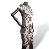 Vestido Hervé Léger Preto com Rosa-M
